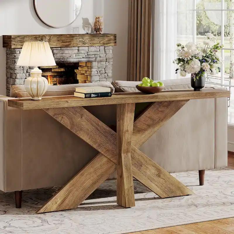 70.9 Extra Long Farmhouse Console Sofa Table for Entryway Hallway