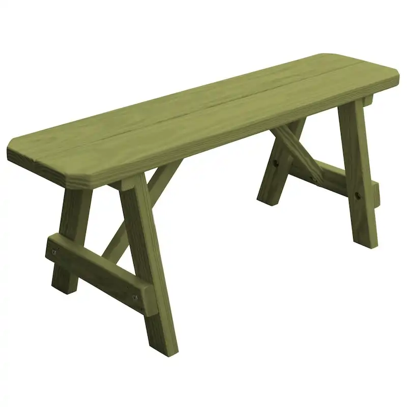 Pressure Treated Pine 4' Traditional Bench