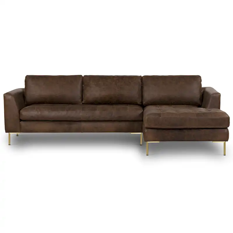 Poly & Bark Calle 114 Right-Facing Sectional - Full Grain Genuine Italian Leather