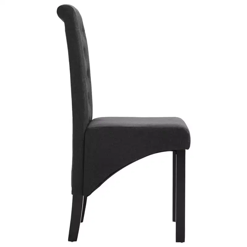 CLIHOME Modern style dining chair, solid wood leg soft cushion fabric kitchen chair(Set of 2)