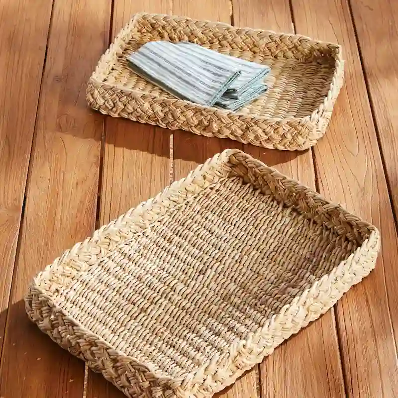 Abaca French Braided Trays