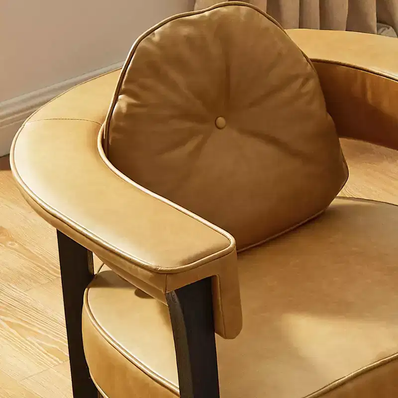 Art Leon Leather Chair with Ash Wood Frame