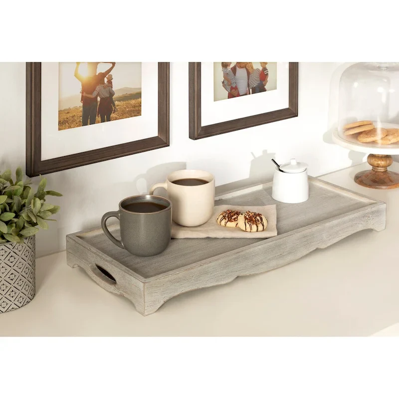 Kate and Laurel Astral Decorative Wood Tray