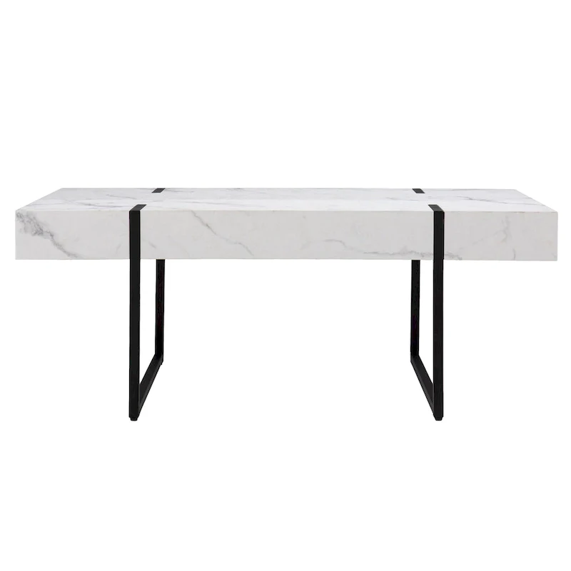 SEI Furniture Kiernan Modern Faux Marble Coffee Table