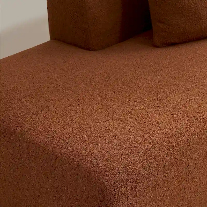 105.51 Modern L-Shape 5 Seater Modular Sectional Sofa Couch with Chaise Lounge, in Soft Lambswool Sherpa Fabric