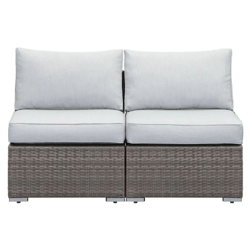 Royalcraft 2 Pieces PE Rattan Wicker Patio Armless Sofas