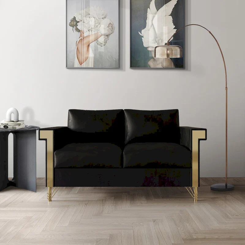 CraftPorch Luxurious Velvet Upholstered Loveseat