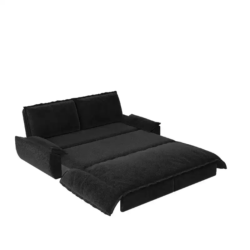 Whisen 3-in-1 Queen Velvet Sleeper Pull Out Sofa Bed, Convertible Loveseat Sofa Couch