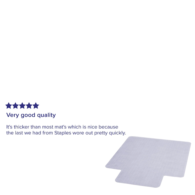 36 x 48 Carpet Chair Mat with Lip and Scuff and Slip Resistant Textured Top