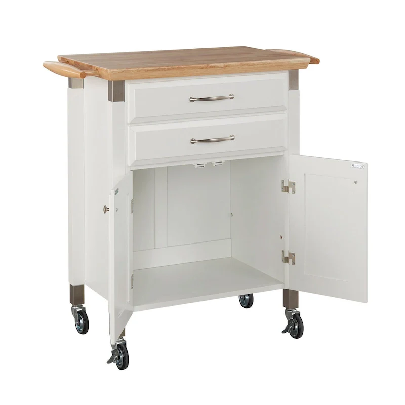 Homestyles Dolly Madison Kitchen Cart with Wood Top