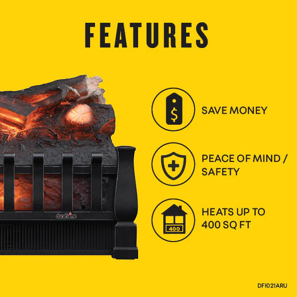 duraflame? Electric Log Set Heater with Remote Control