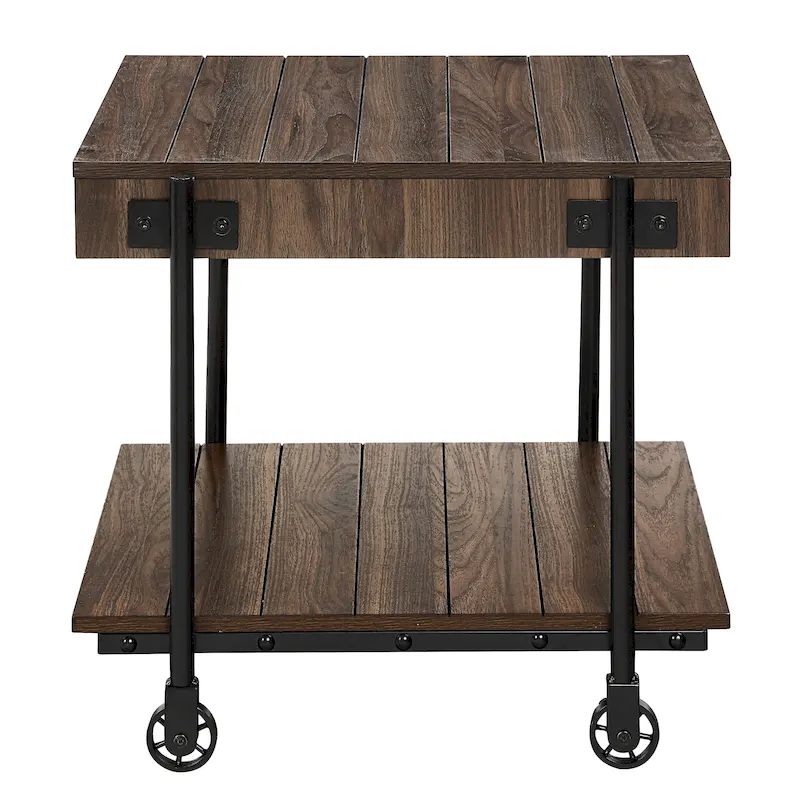 24-inch Steel 1-Shelf End Table