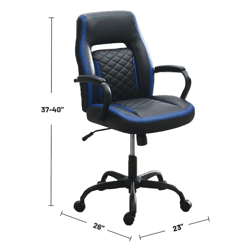 Upholstered Office Chair with Padded Armrests
