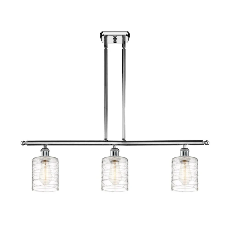 Innovations Lighting Ballston Cobbleskill - 3 Light 36  Island Light