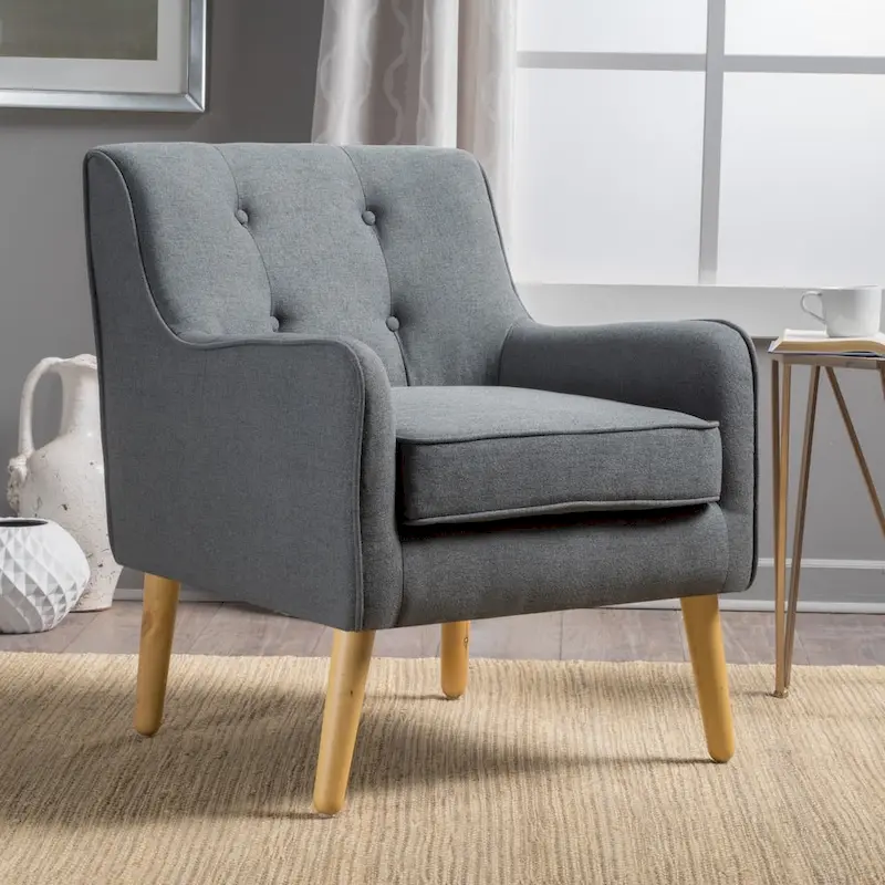 Felicity Mid-century Modern Tufted Armchair by Christopher Knight Home