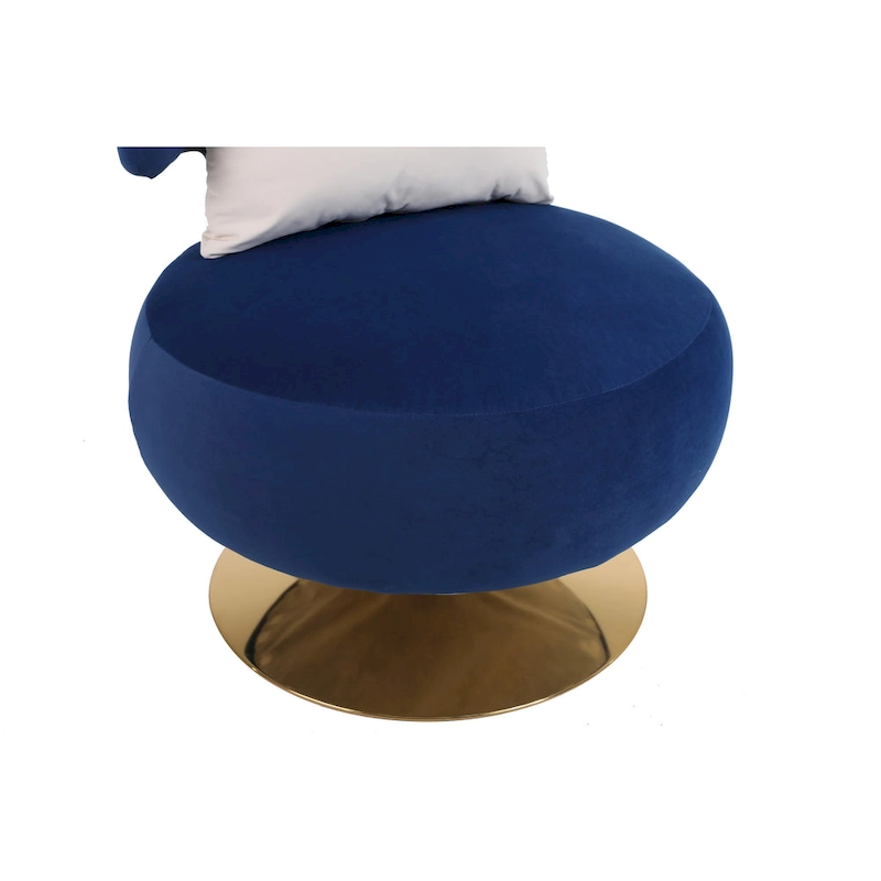 Fabric Swivel Round Barrel Chair