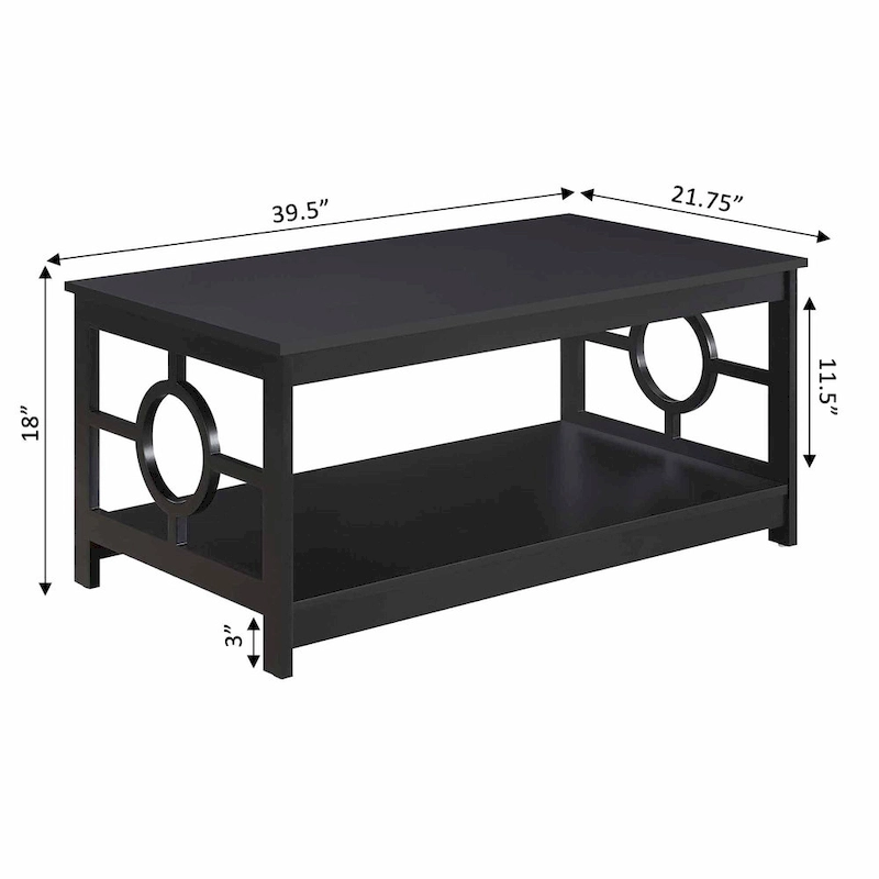 Convenience Concepts Ring Coffee Table with Shelf