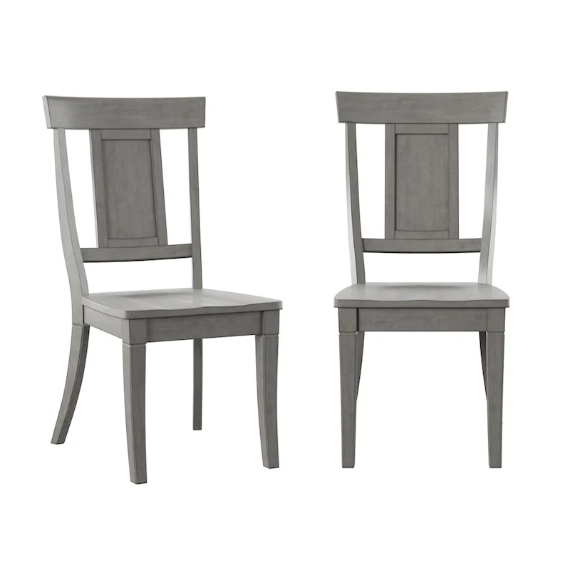 Ronda Panel Back Wood Dining Chairs (Set of 2)