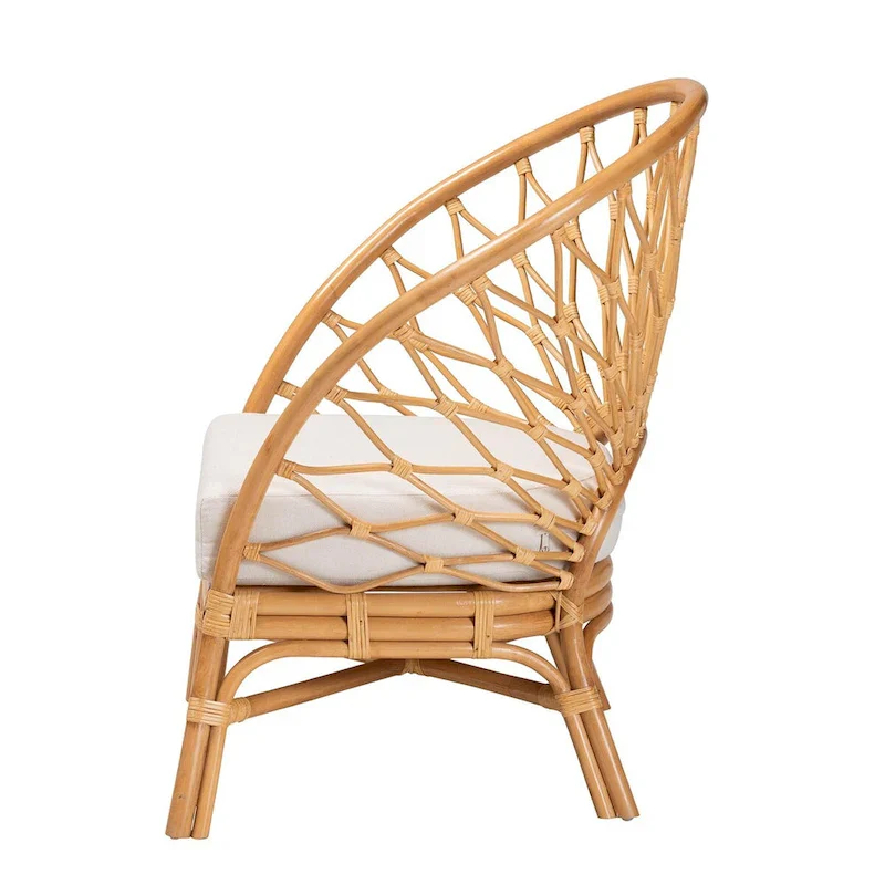 Emmeline Bohemian Honey Rattan Accent Chair