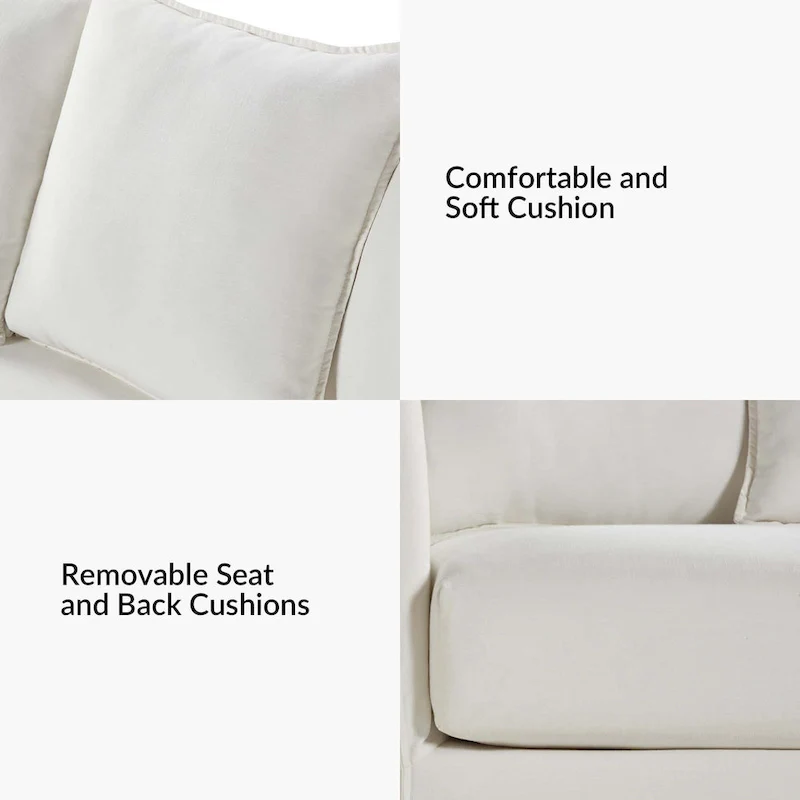 Gottfried 80 Slipcovered Sofa with Removable Cushions by