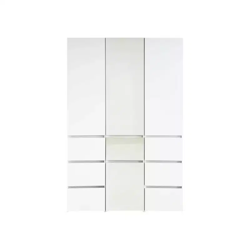 HomeStock 70.9 in.H x 17.72 in.W White Wood Composite Closet System for Universal Storage with Storage Bins