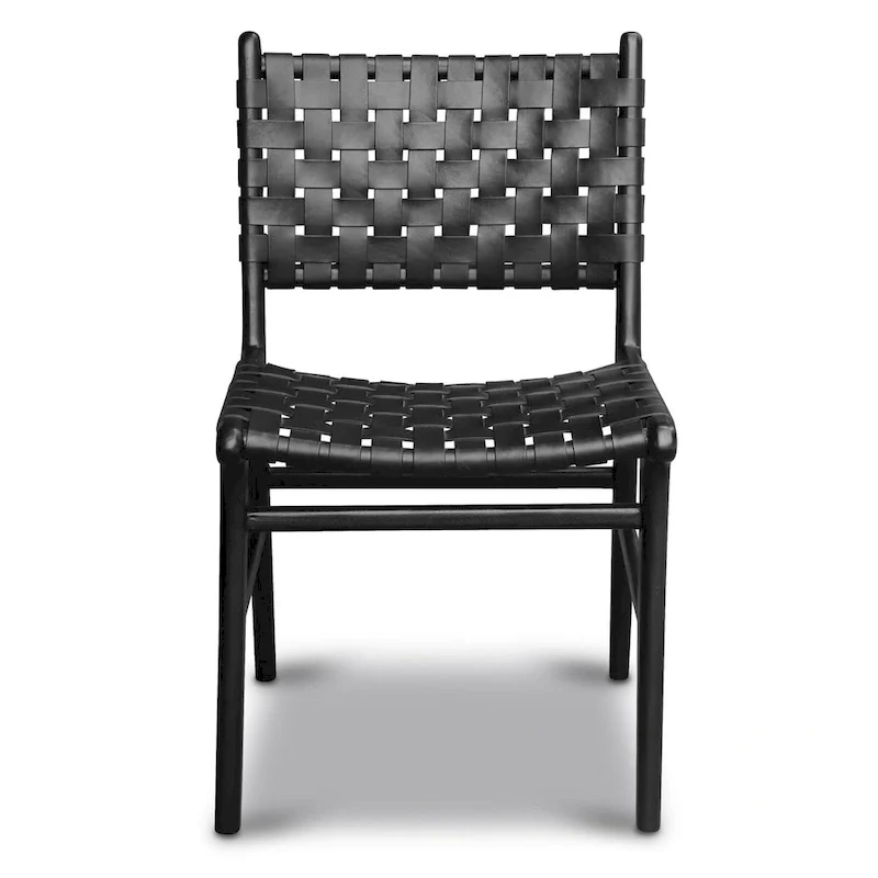 Banda Teak & Leather Dining Chair - Solid Teak Wood Frame