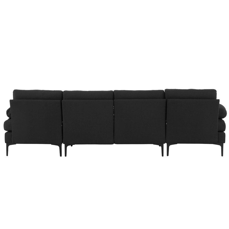 110 4-Seat U-Shaped Upholstered Sectional Sofa