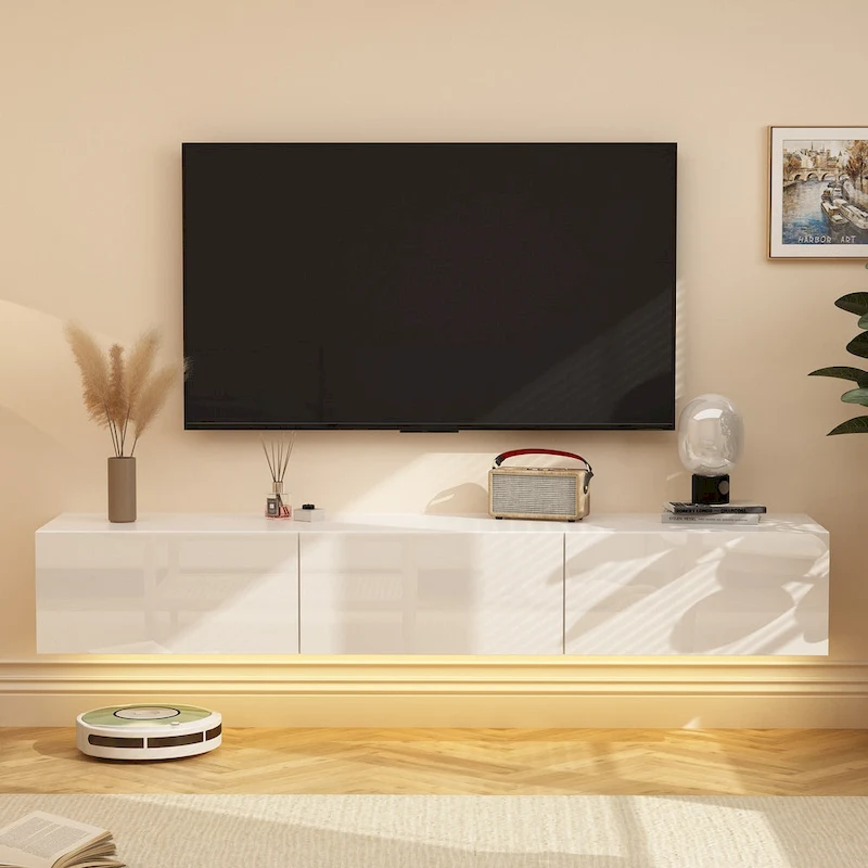Floating TV Stand Wall Mounted with LEDsTV Stand Floating TV Cabinet