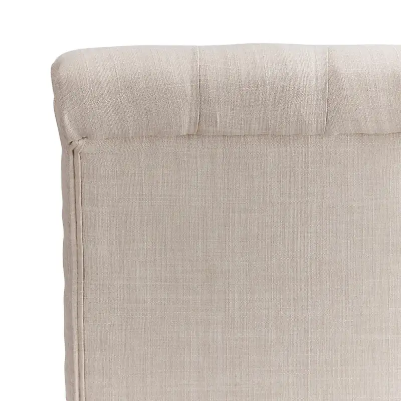 Benchwright Linen Tufted Dining Chair with Grey Finish Legs (Set of 2) by iNSPIRE Q Artisan