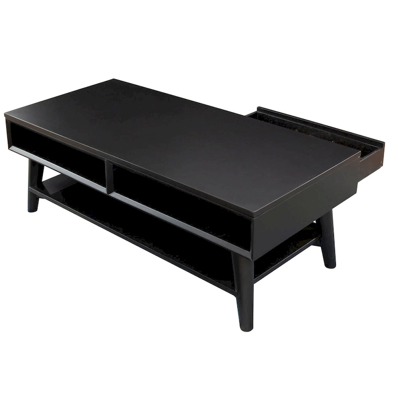 Alpine Furniture Flynn Mid Century Modern 1 Drawer Coffee Table