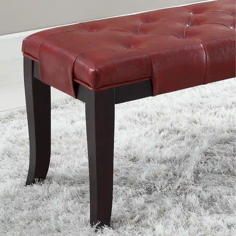 Copper Grove Bloodroot Linon Tufted Ottoman Bench