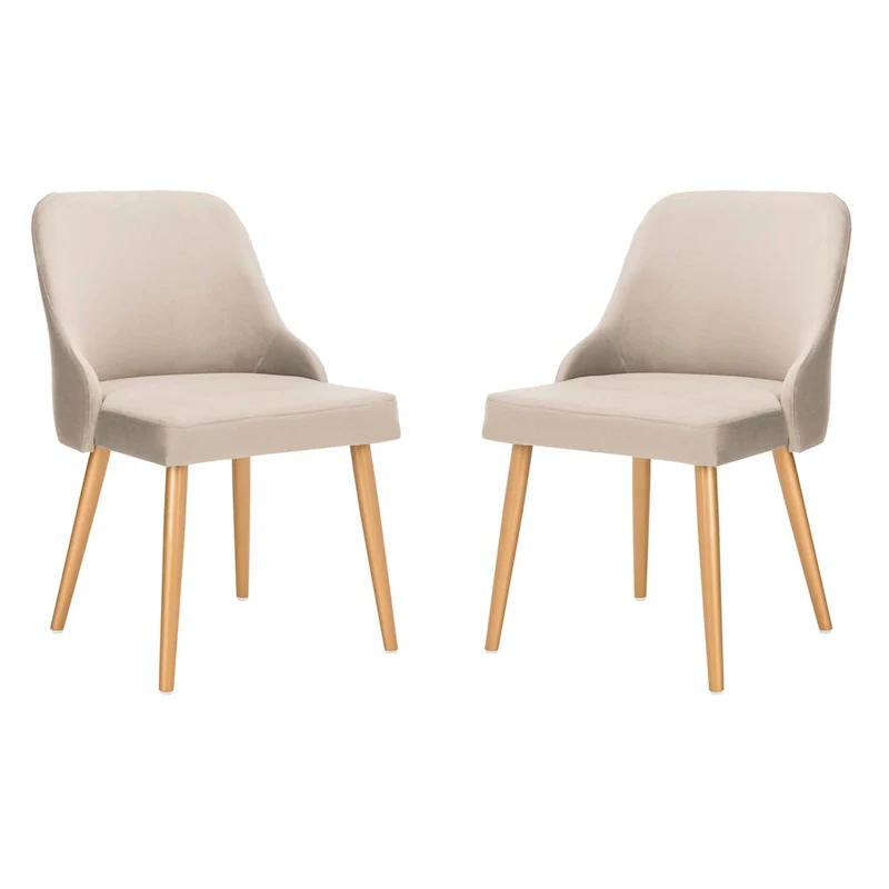 Nobie 18.3 Upholstered Dining Chair - Grey / Gold (Set of 2) - 21 x 22 x 31 - 21Wx22Dx31H