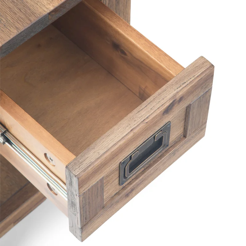 WYNDENHALL Garret SOLID ACACIA WOOD 14 inch Wide Rectangle Rustic Narrow Side Table - 14  W x 24  D x 20  H