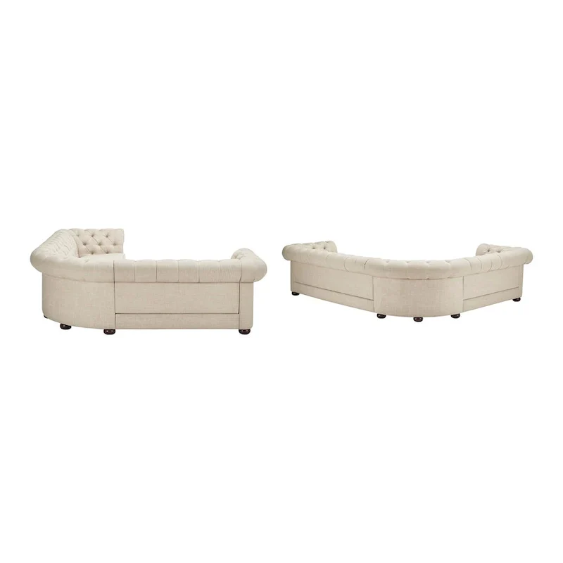 Gdansk 6-Seat L-Shaped Chesterfield Sectional Sofa