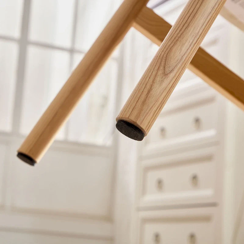 Wooden Frame Upholstered Shell Dining Chairs set of 2