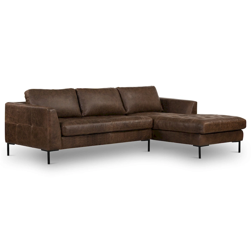 Poly & Bark Calle 114 Right-Facing Sectional - Full Grain Genuine Italian Leather