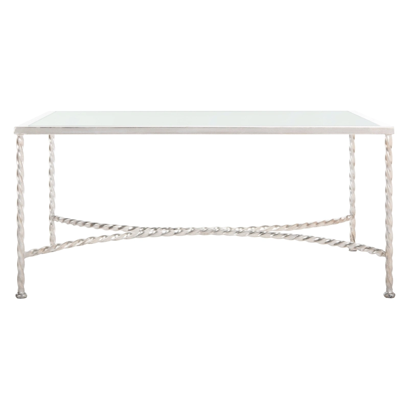 SAFAVIEH Couture Sedighe Glass Coffee Table - 40 W x 24 D x 18 H - 40W x 24D x 18H