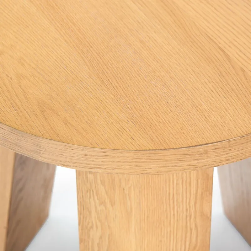 Accent Table - Oak Veneer, Natural Wood Grain, 20W x 20D x 22H