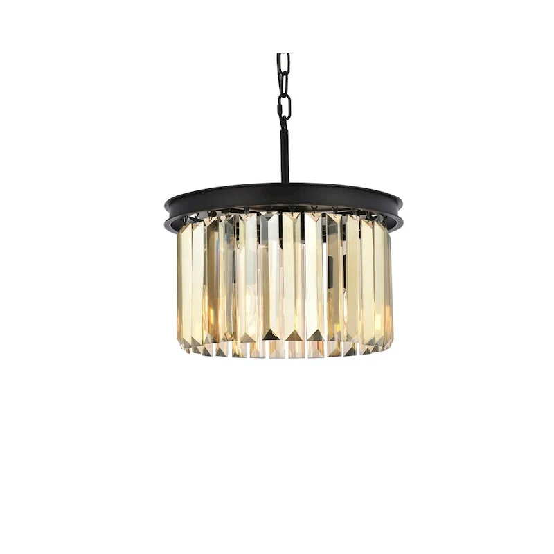 Royce Edge 3-Light Matte Black Pendant
