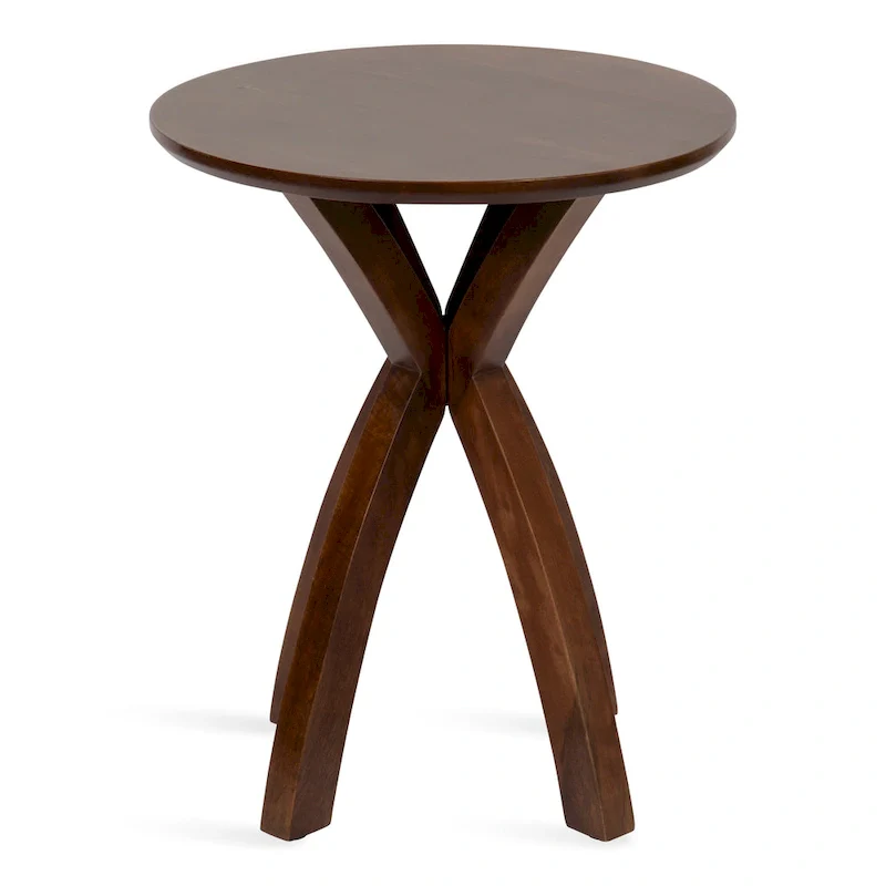Round Wood Side Table
