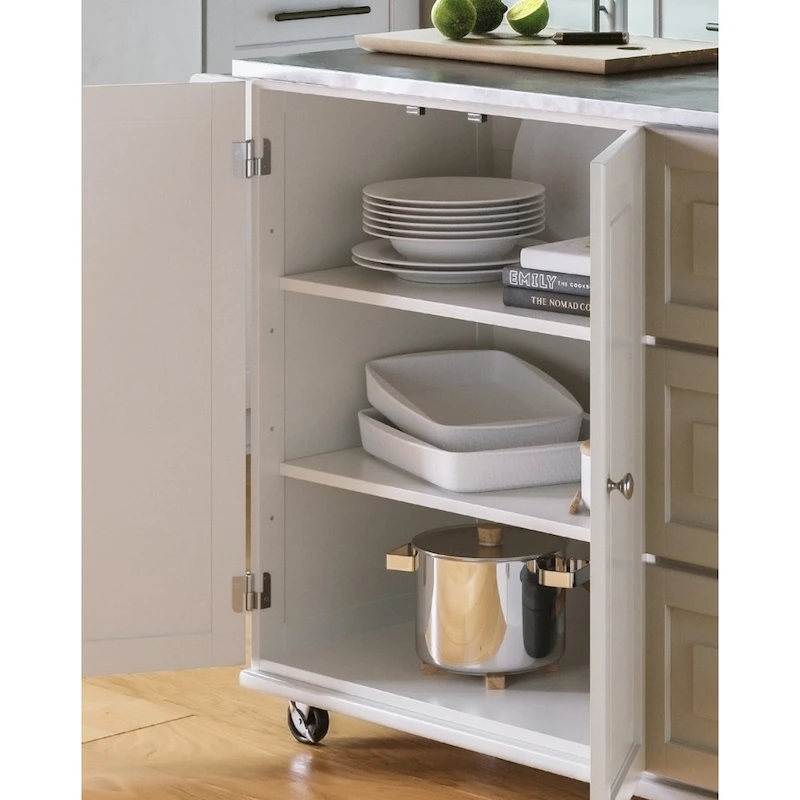 Dolly Madison Kitchen Cart with Stainless Steel Top by Homestyles
