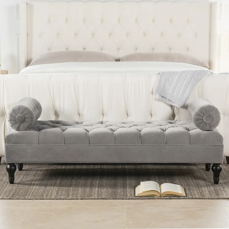 Lewis Bolster Arm Entryway Bench