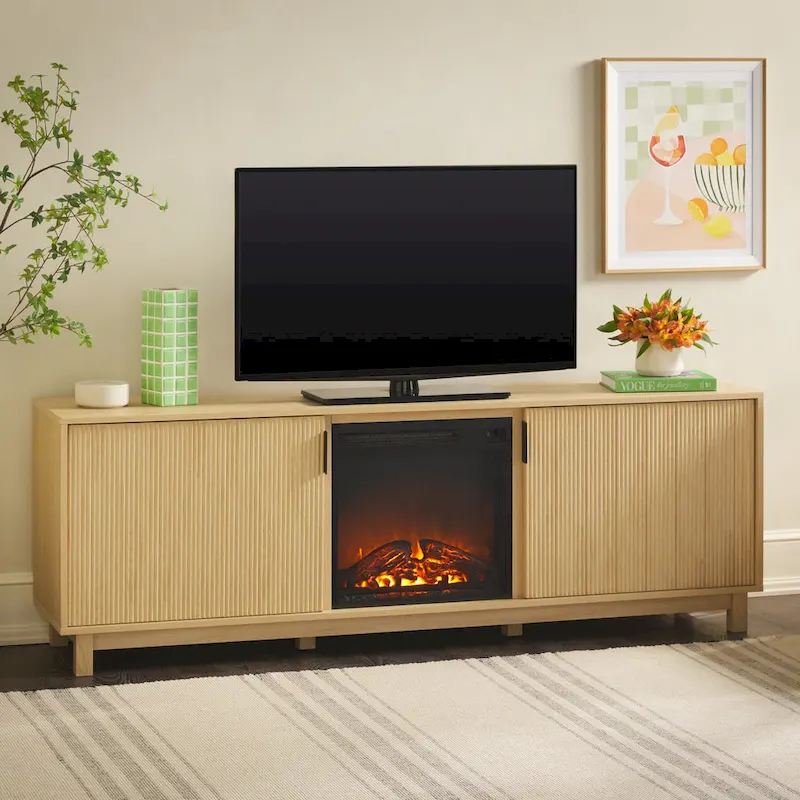Middlebrook 70-inch TV Stand with Electric Fireplace