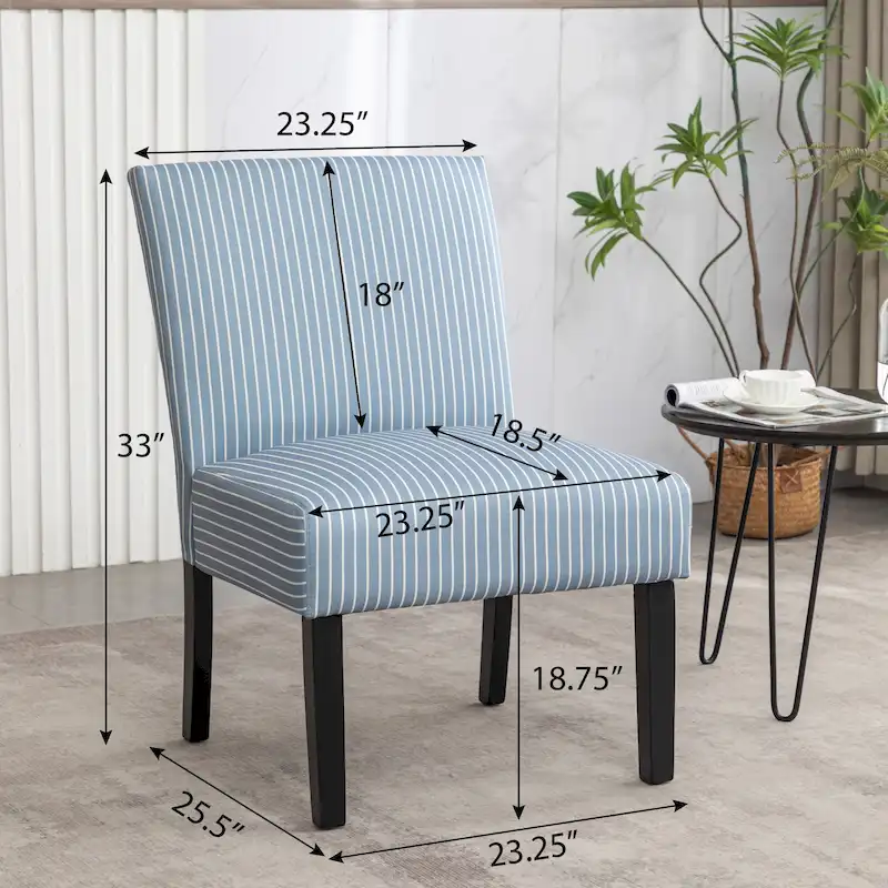 Roundhill Furniture Botticelli Upholstered Slipper Accent Chair