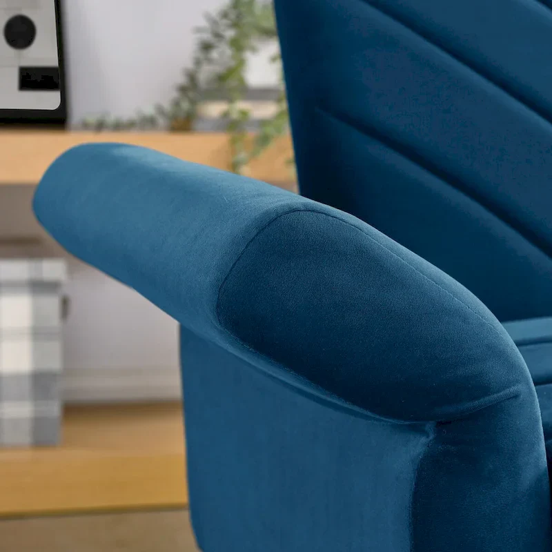 87 Velvet Convertible Folding Sofa Bed with Adjustable Armrests