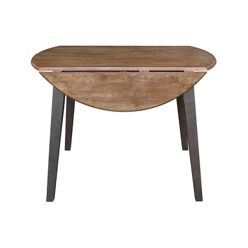 42 in. Solid Wood Round Dual Drop Leaf Table