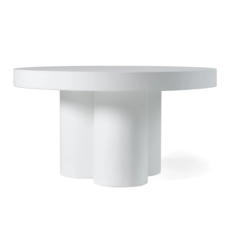 Modrest Bruni Modern White Concrete Coffee Table