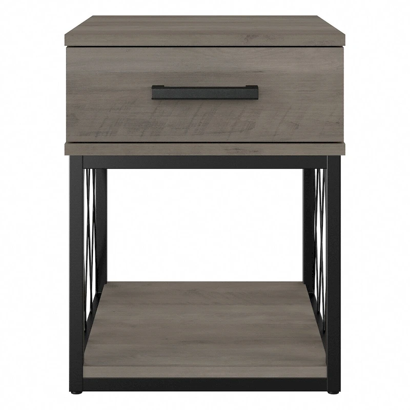 City Park Industrial End Table with Drawer
