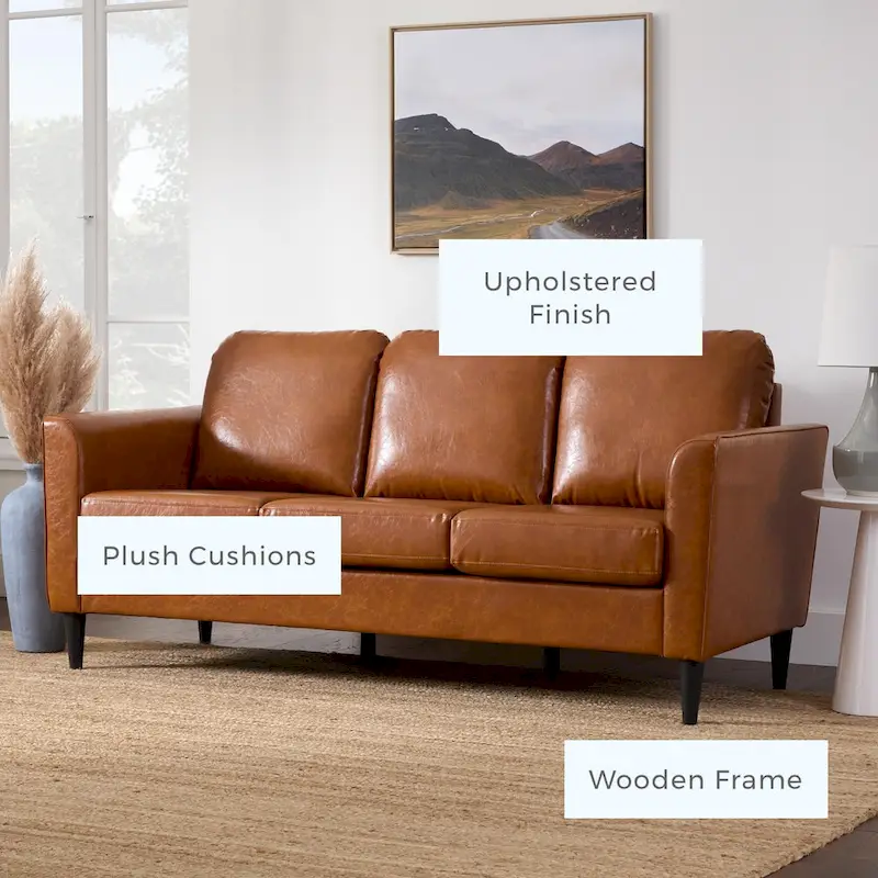 Brookside Clara 73 Upholstered Curved Arm Sofa