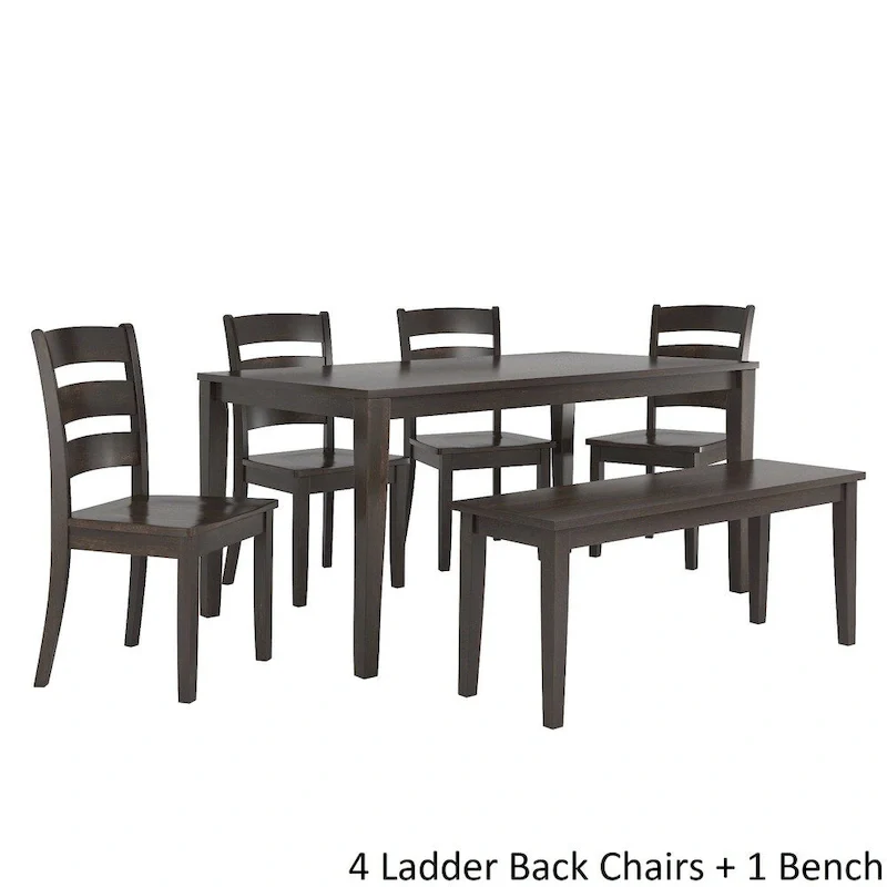 Wilmington II 60-Inch Rectangular Antique Black Dining Set by iNSPIRE Q Classic